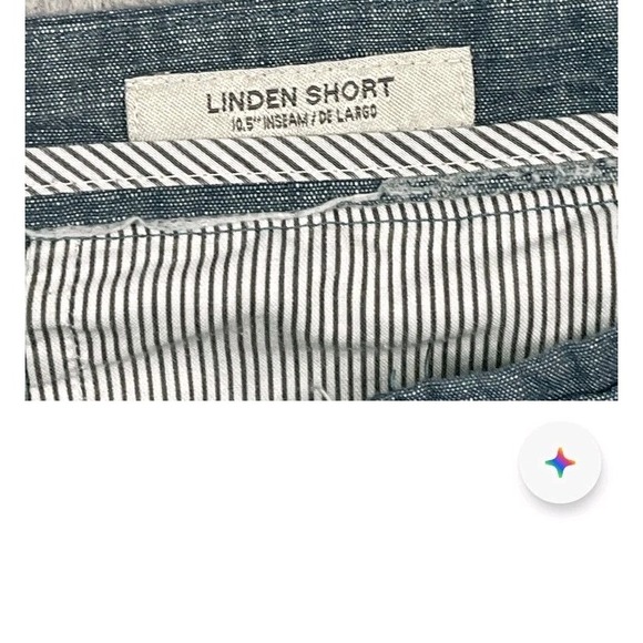 Goodfellow Men's Shorts Size 42 Linden Flat Front Blue Chambray Cotton Chino - Picture 5 of 5